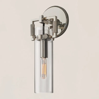 Machinist Glass Cylinder Sconce