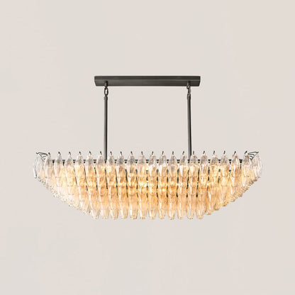 Chiara Clear Glass Rectangular Chandelier