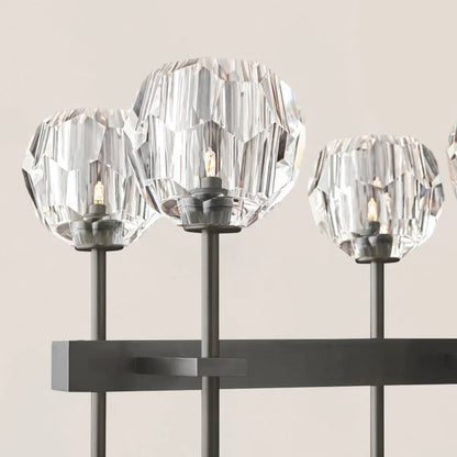 Boule De Crystal Clear Double Linear Chandelier 60"