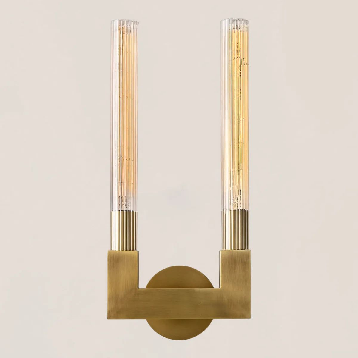 Cannele Glass Double Wall Sconce