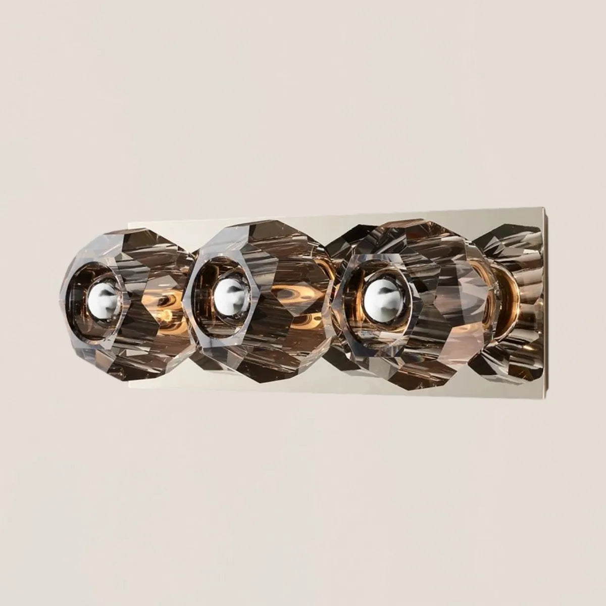 Boule De Crystal Smoke Linear Short Wall Sconce