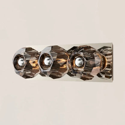 Boule De Crystal Smoke Linear Short Wall Sconce