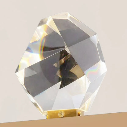 VASELAMPS - Faceted Crystal Prisms Short Wall Sconce