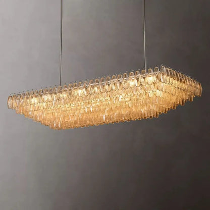 Chiara Clear Glass Rectangular Chandelier