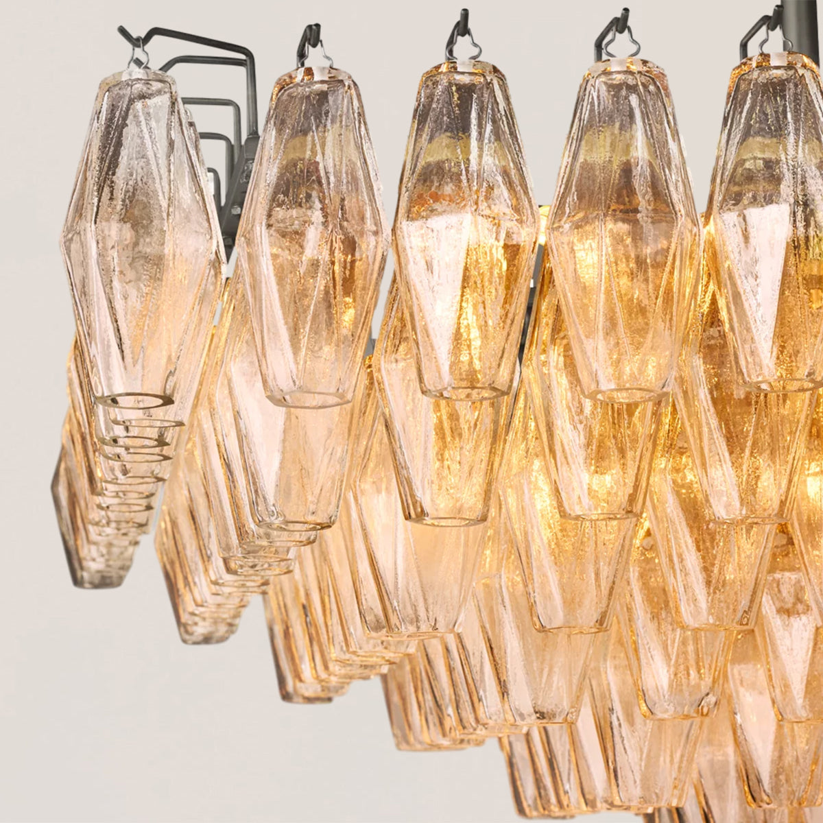 Chiara Clear Glass Rectangular Chandelier