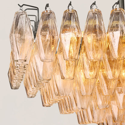 Chiara Clear Glass Rectangular Chandelier