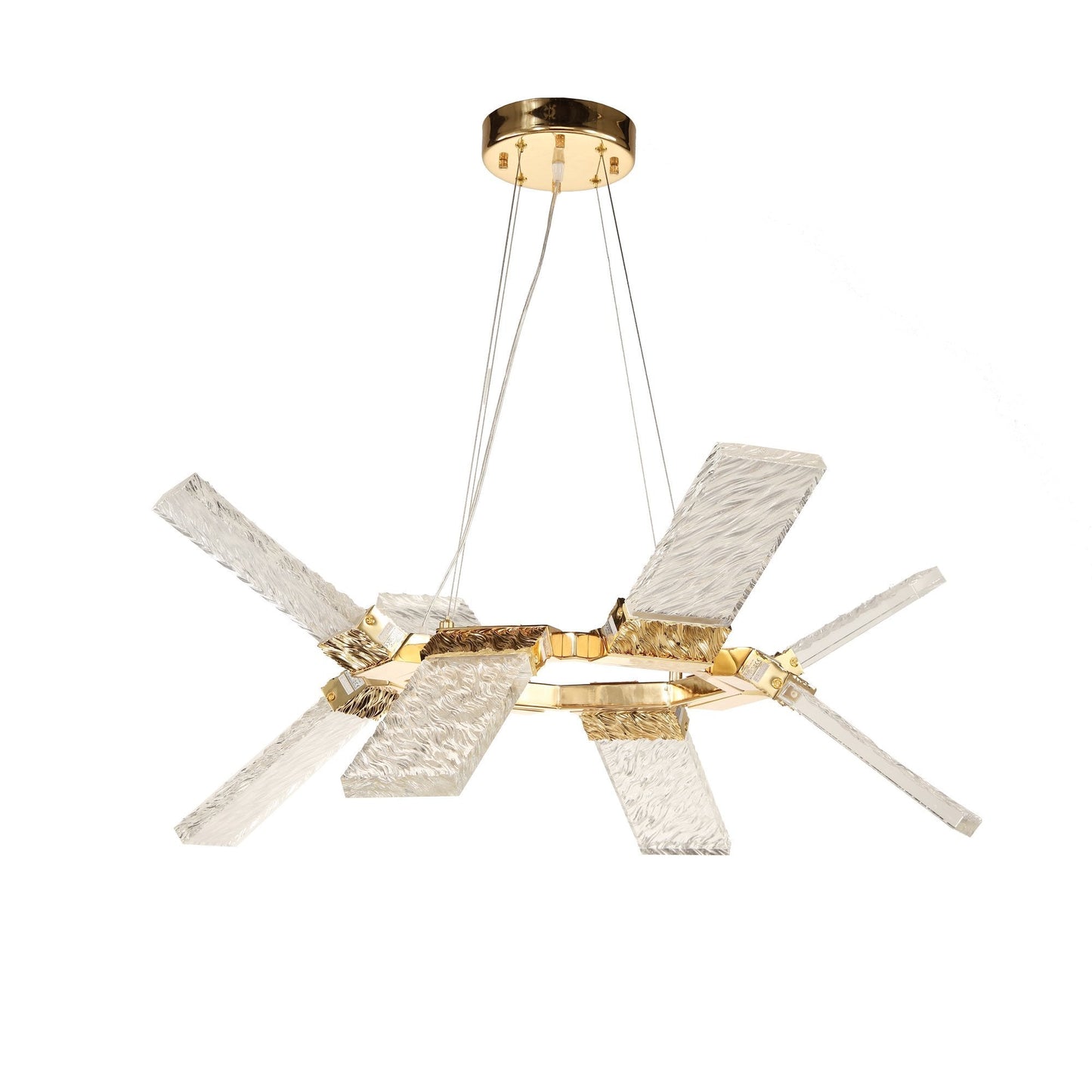 LED Round Ring Wave Chandelier