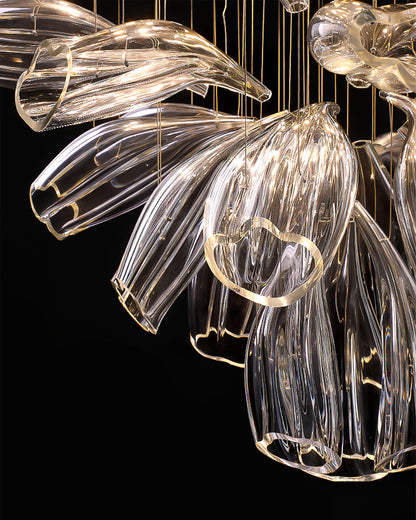 Luxury Glass Lotus Chandelier