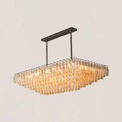 Chiara Clear Glass Rectangular Chandelier