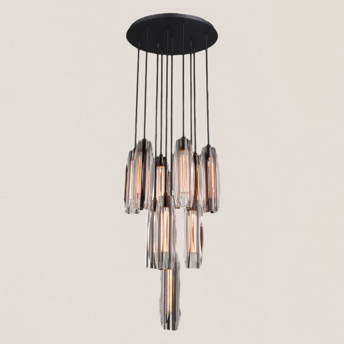 Chartier Crystal 10-Light Round Chandelier