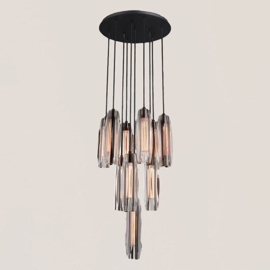 Chartier Crystal 10-Light Round Chandelier