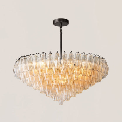 Chiara Glass Tiered Round Chandelier