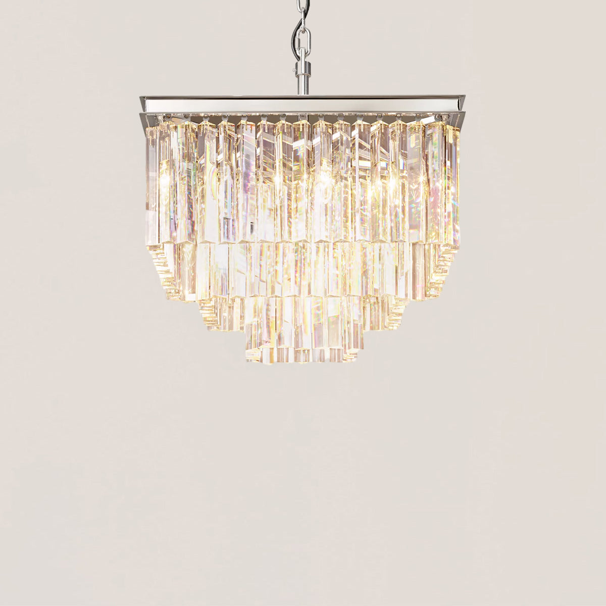 1920s Odeon Square Chandelier