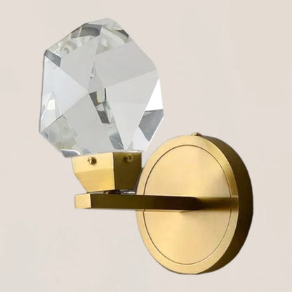 VASELAMPS - Faceted Crystal Prisms Short Wall Sconce