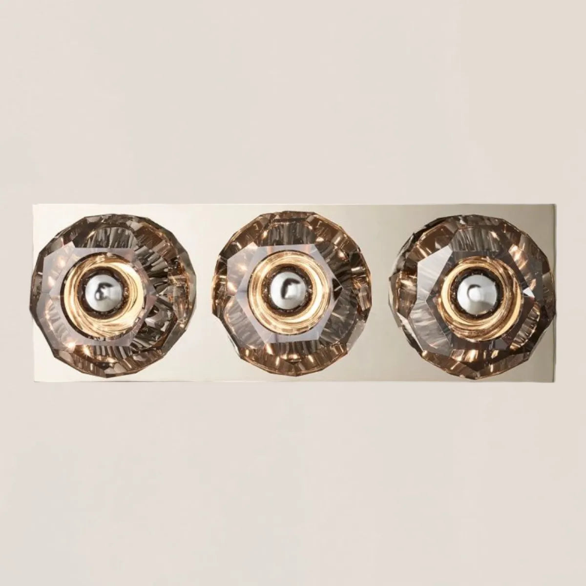 Boule De Crystal Smoke Linear Short Wall Sconce