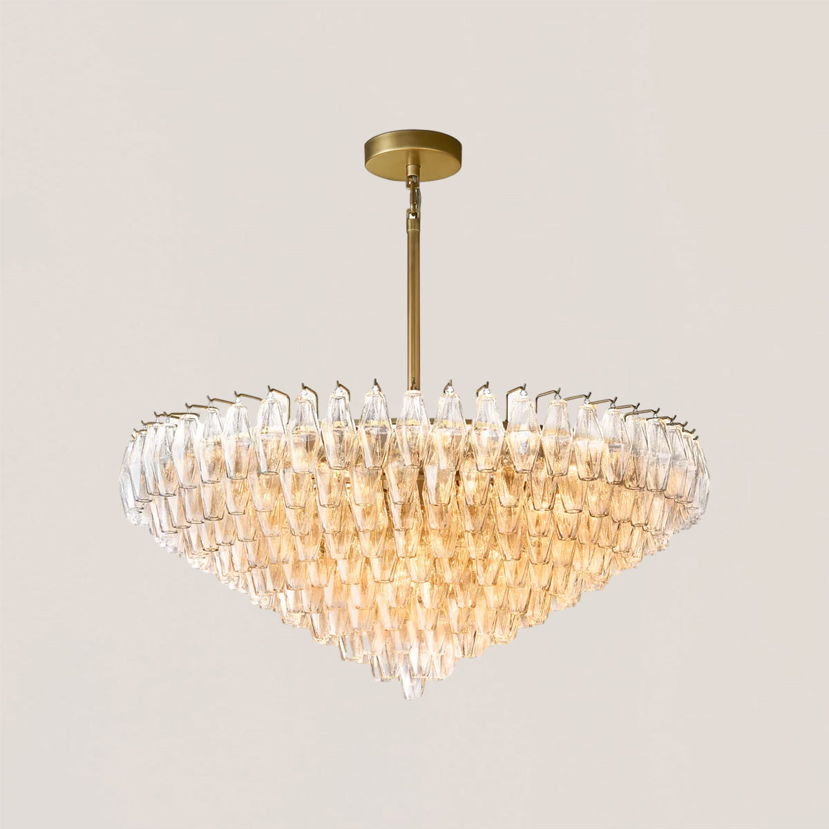 Chiara Glass Tiered Round Chandelier