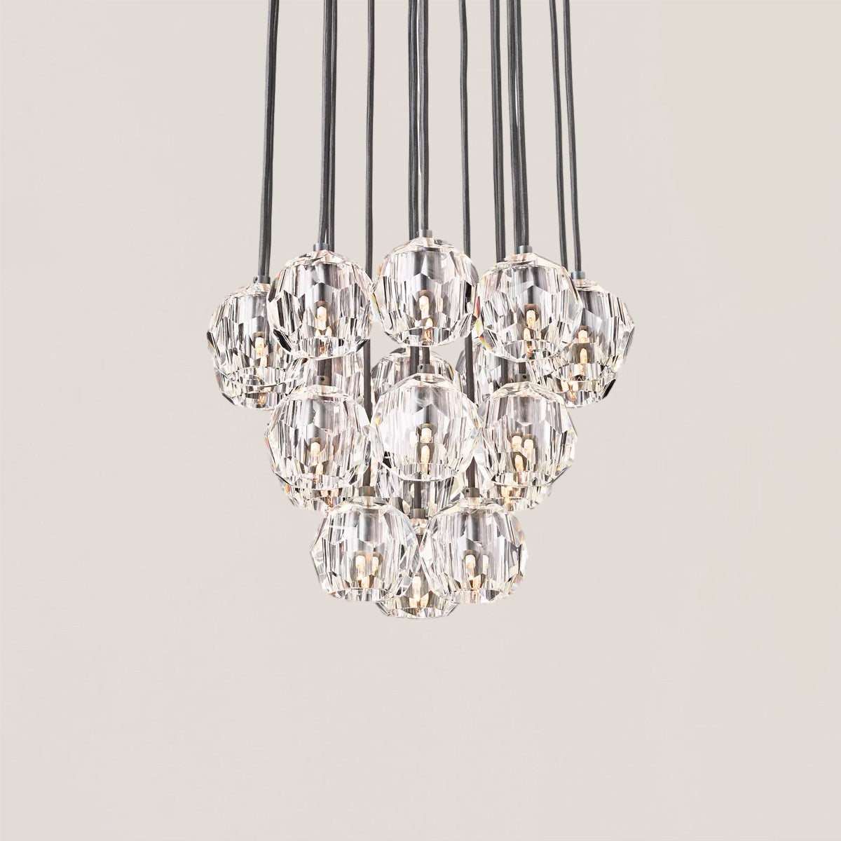 Boule De Crystal Round Cluster Chandelier