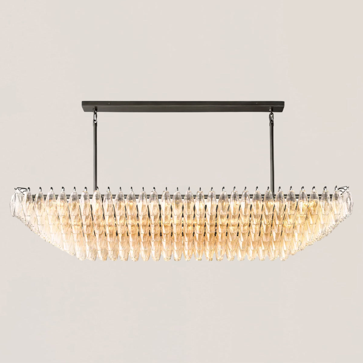Chiara Clear Glass Rectangular Chandelier