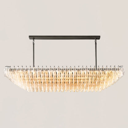 Chiara Clear Glass Rectangular Chandelier