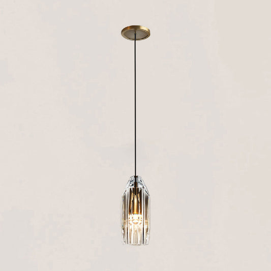 VASELAMPS - Brass Crystal Polygonal Pendant