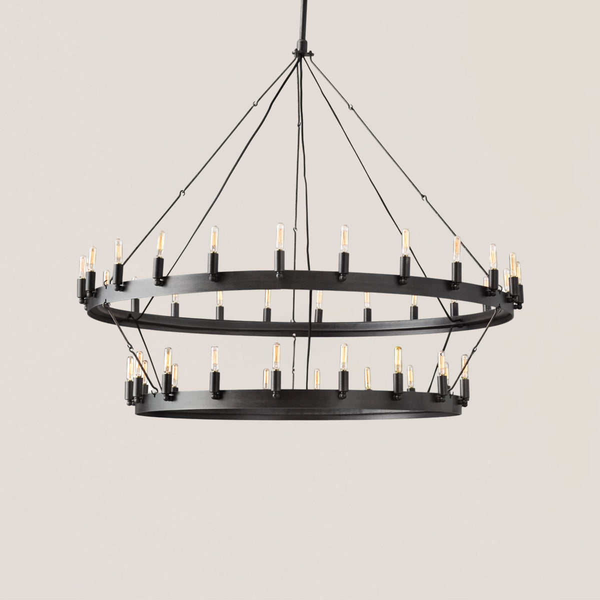 Industrial Rustic Vintage Filament 2-tier Chandelier - Camino Style