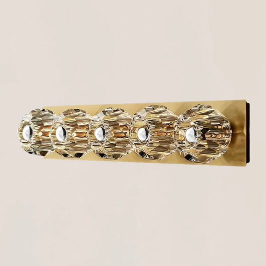 Boule De Clear Crystal Linear Grand Wall Sconce