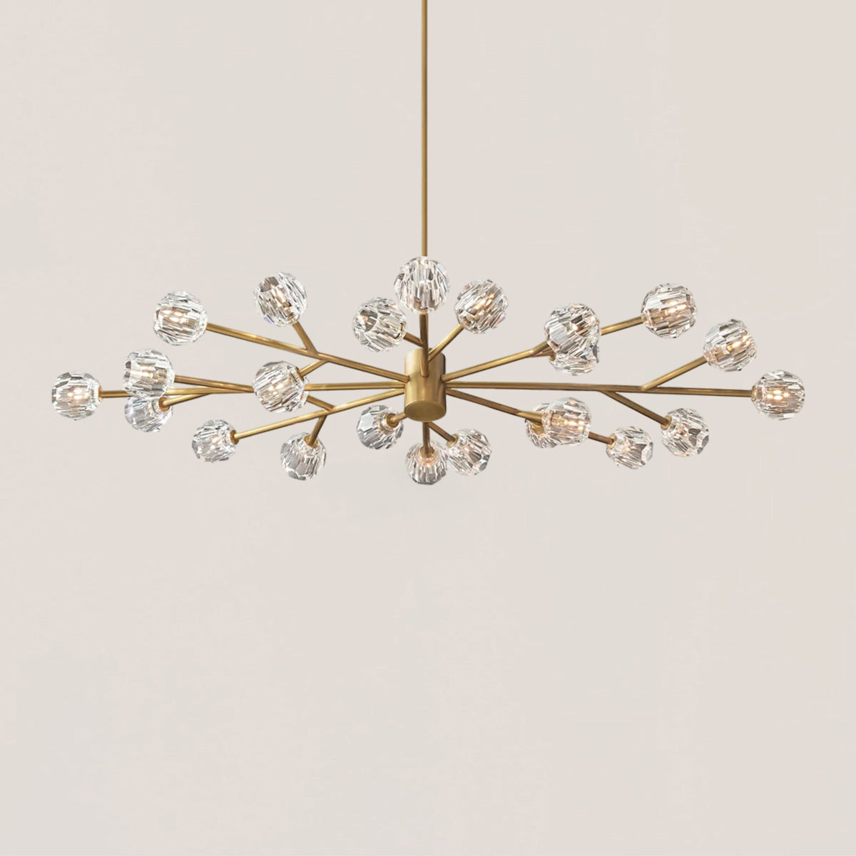 Boule De Crystal Oval Chandelier 72"