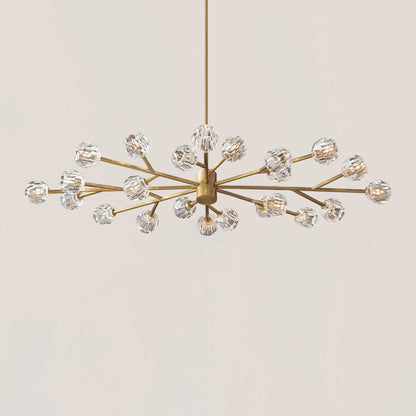 Boule De Crystal Oval Chandelier 72"