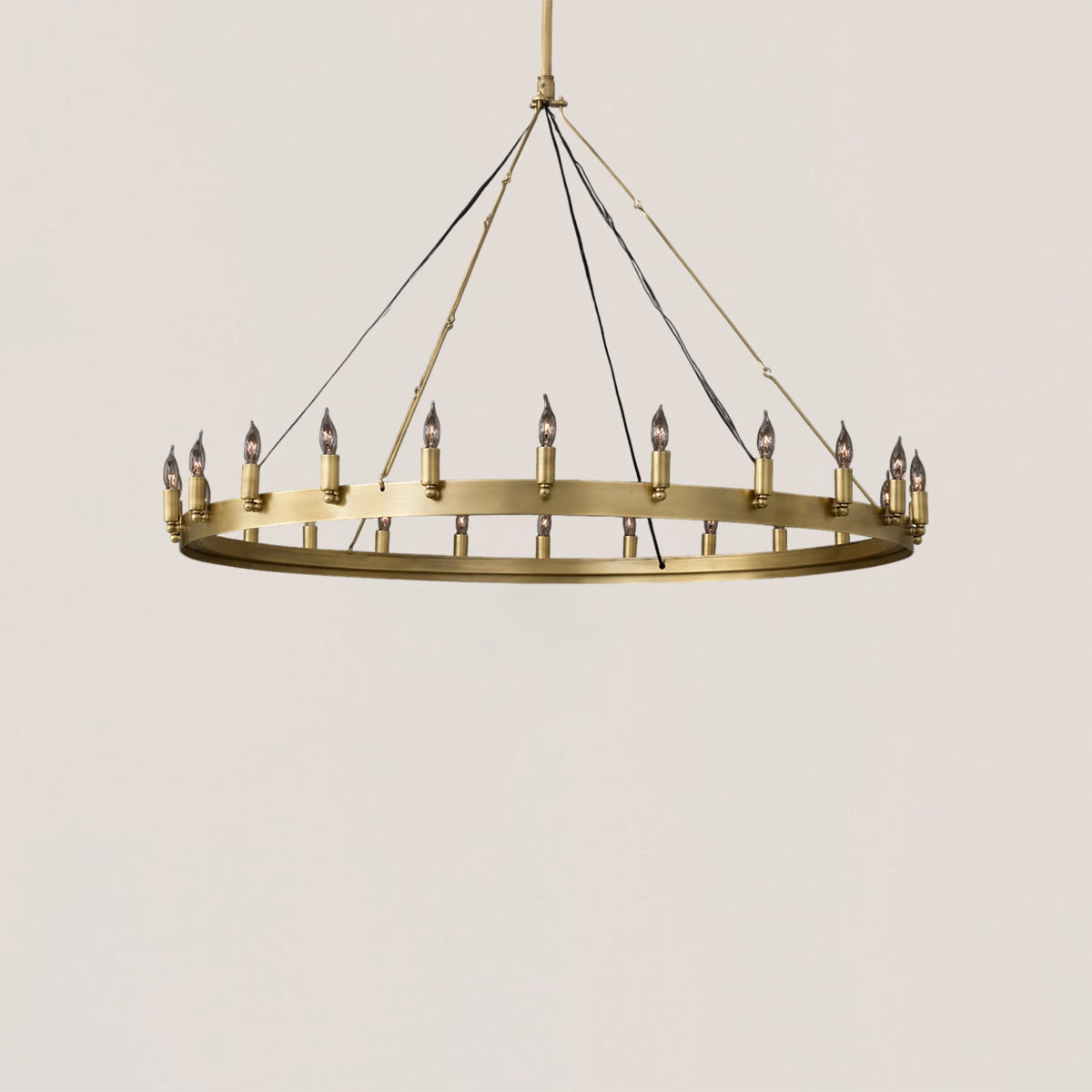 Industrial Rustic Vintage Candelabra Round Chandelier - Camino Style