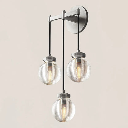 Pearl Spherical Modern Triple Wall Sconce