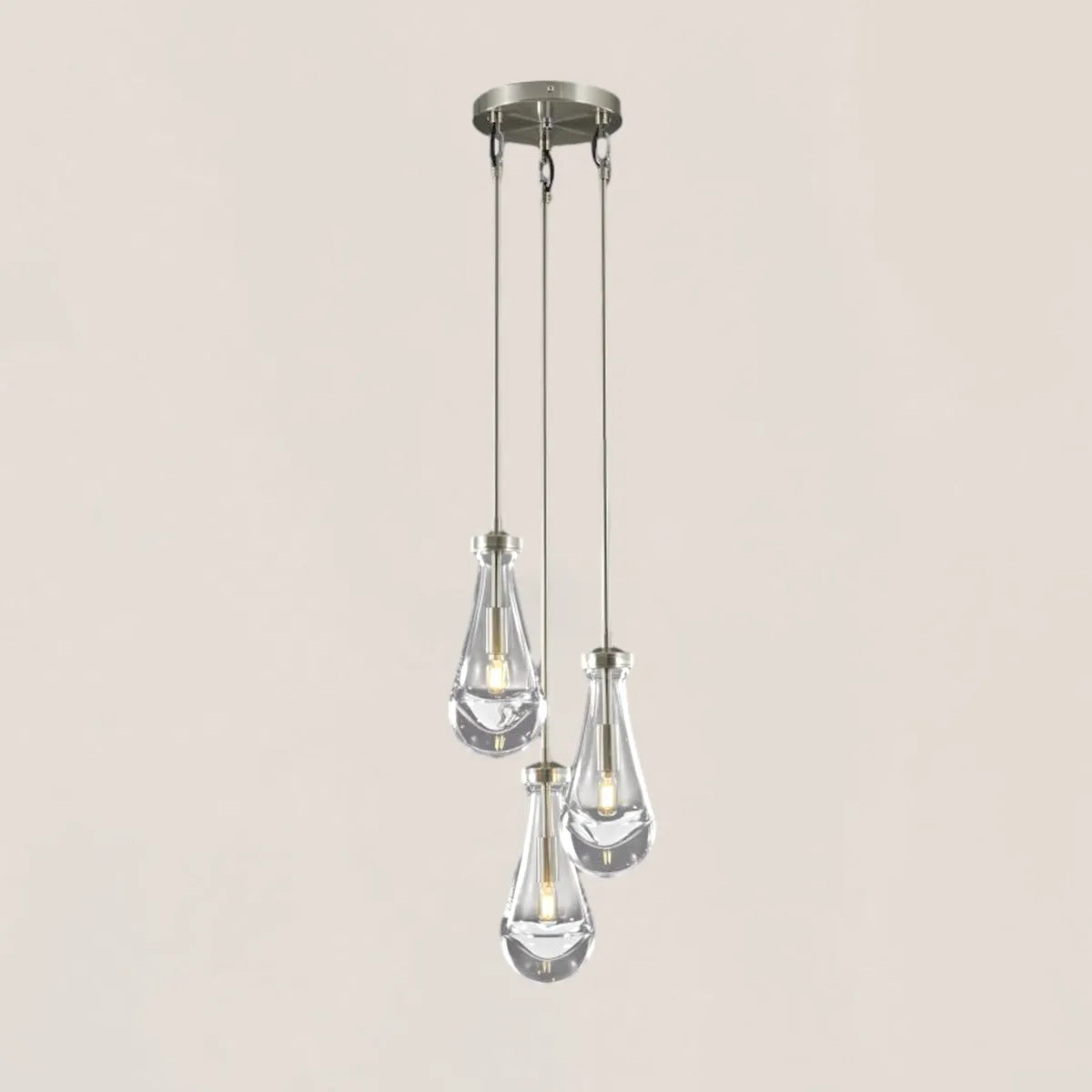 Raindrop Rod Round Chandelier