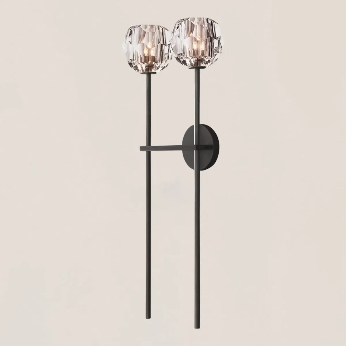 Boule De Crystal Double Grand Wall Sconce