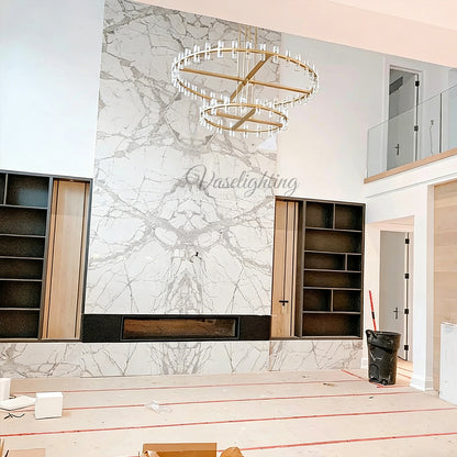 Arcachon Led Round Two-tier Chandelier 60"