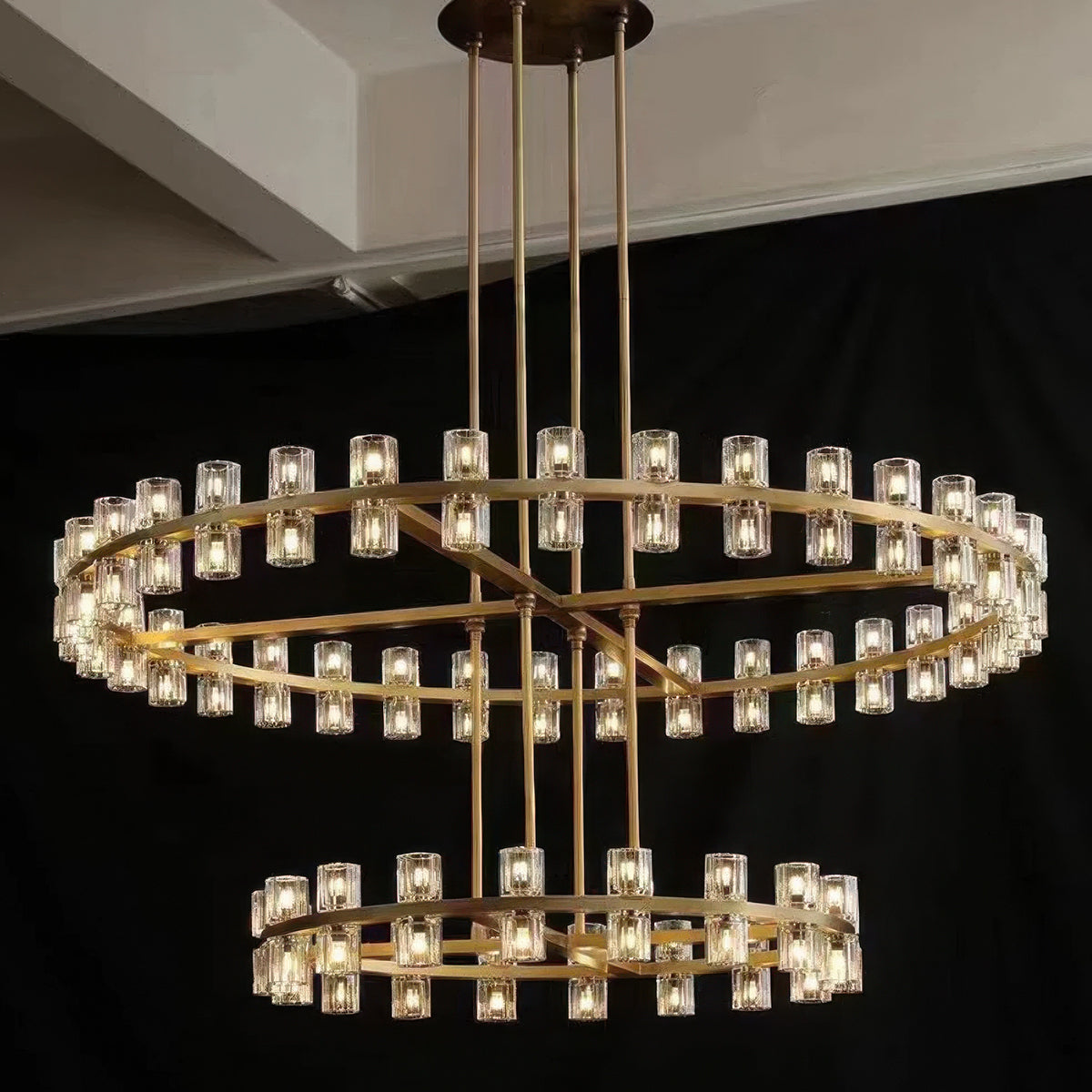 Arcachon Led Round Two-tier Chandelier 60"