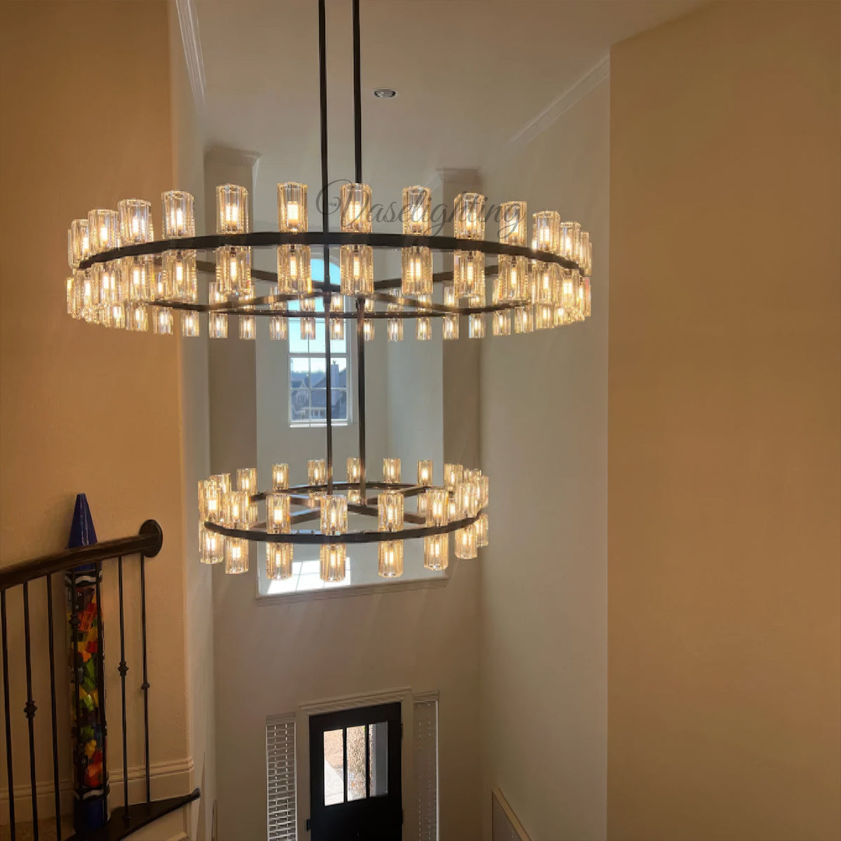 Arcachon Led Round Two-tier Chandelier 60"