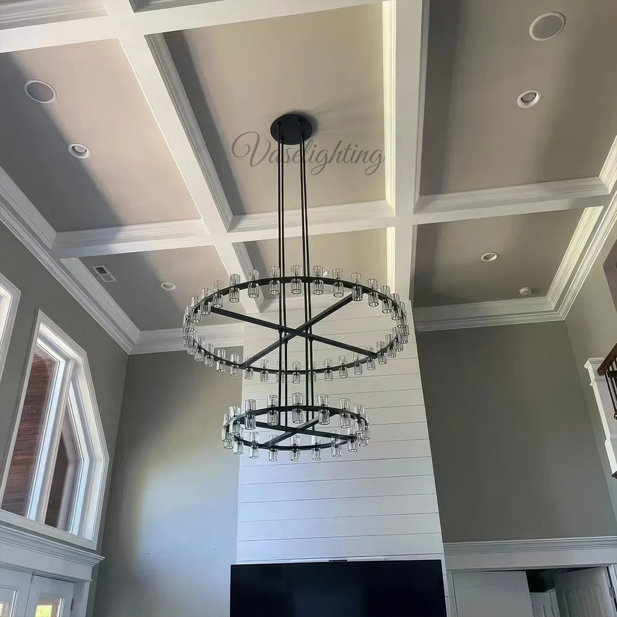 Arcachon Led Round Two-tier Chandelier 60"