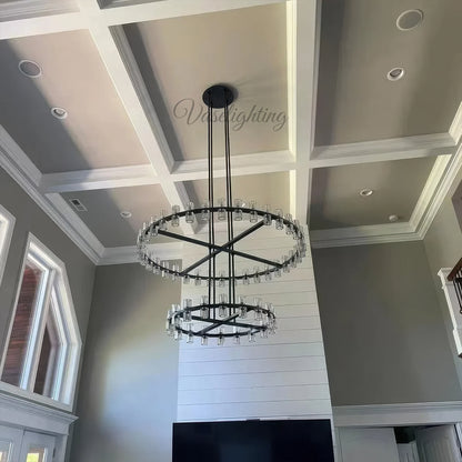 Arcachon Led Round Two-tier Chandelier 60"