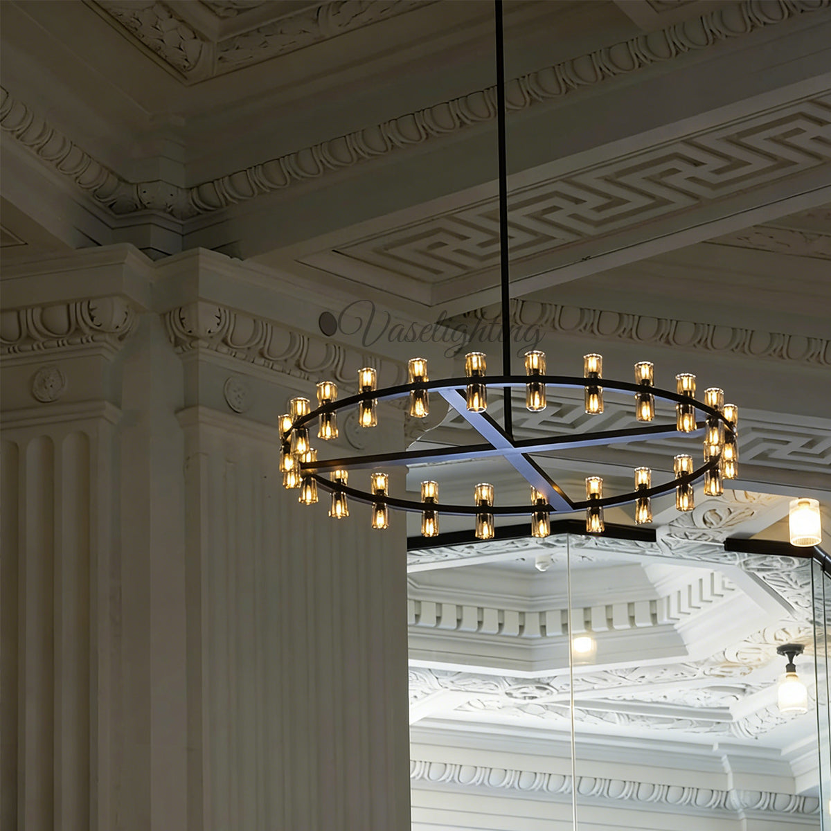 Arcachon Led Round Two-tier Chandelier 60"