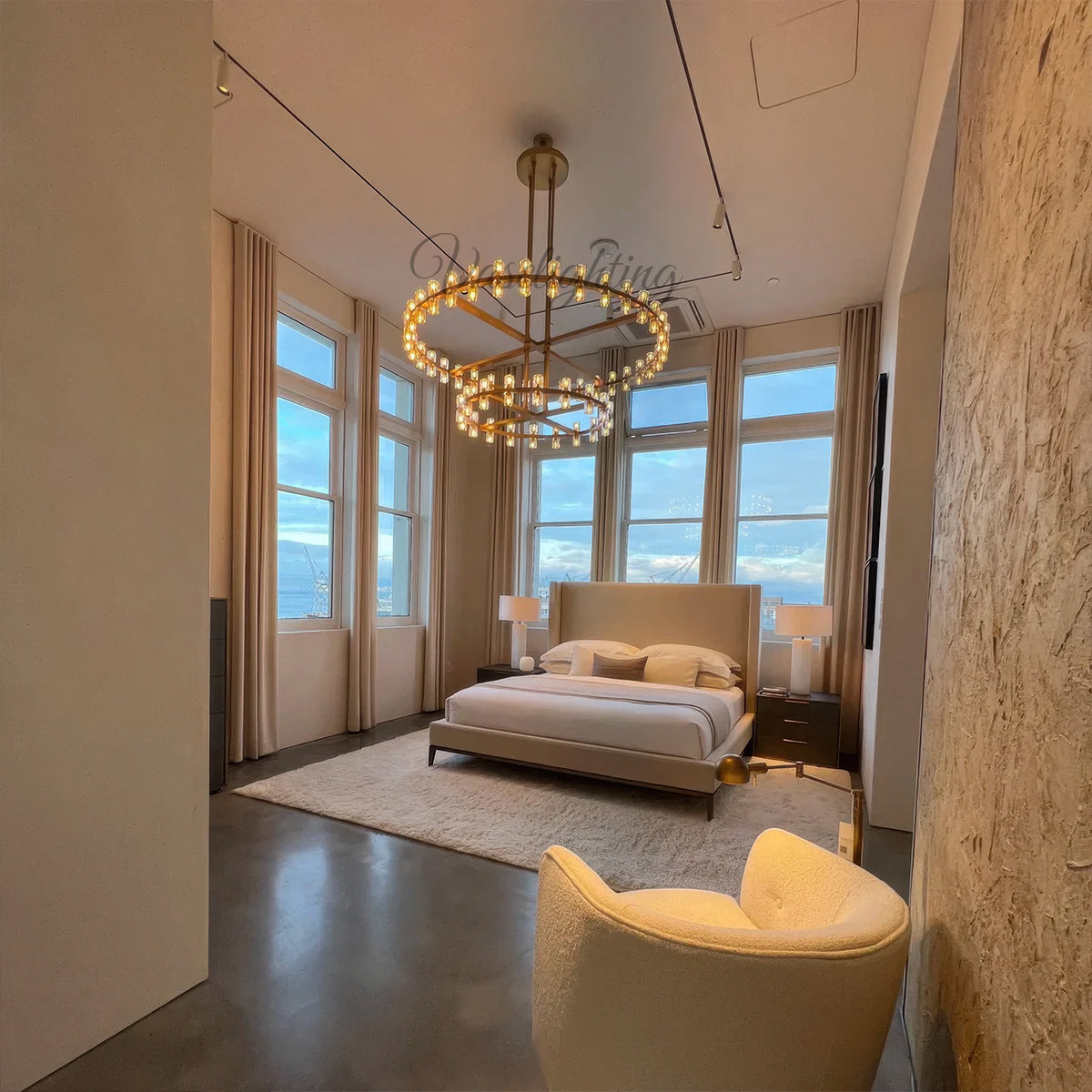 Arcachon Led Round Two-tier Chandelier 60"