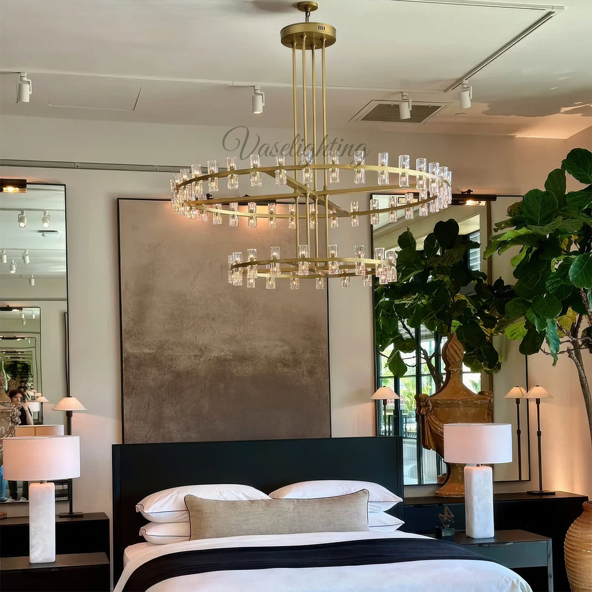 Arcachon Led Round Two-tier Chandelier 60"