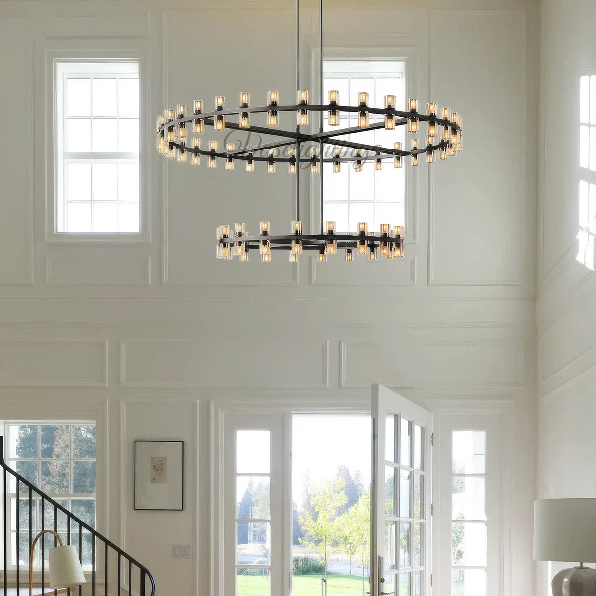 Arcachon Led Round Two-tier Chandelier 60"