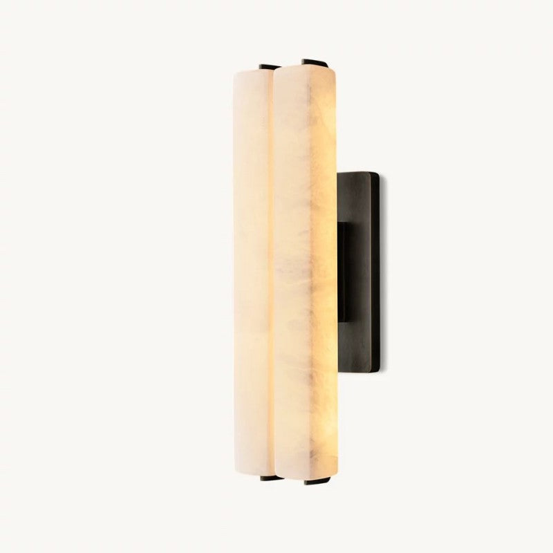 Audubon Alabaster Double Sconce