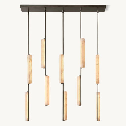Audubon Alabaster Linear Chandelier 54"