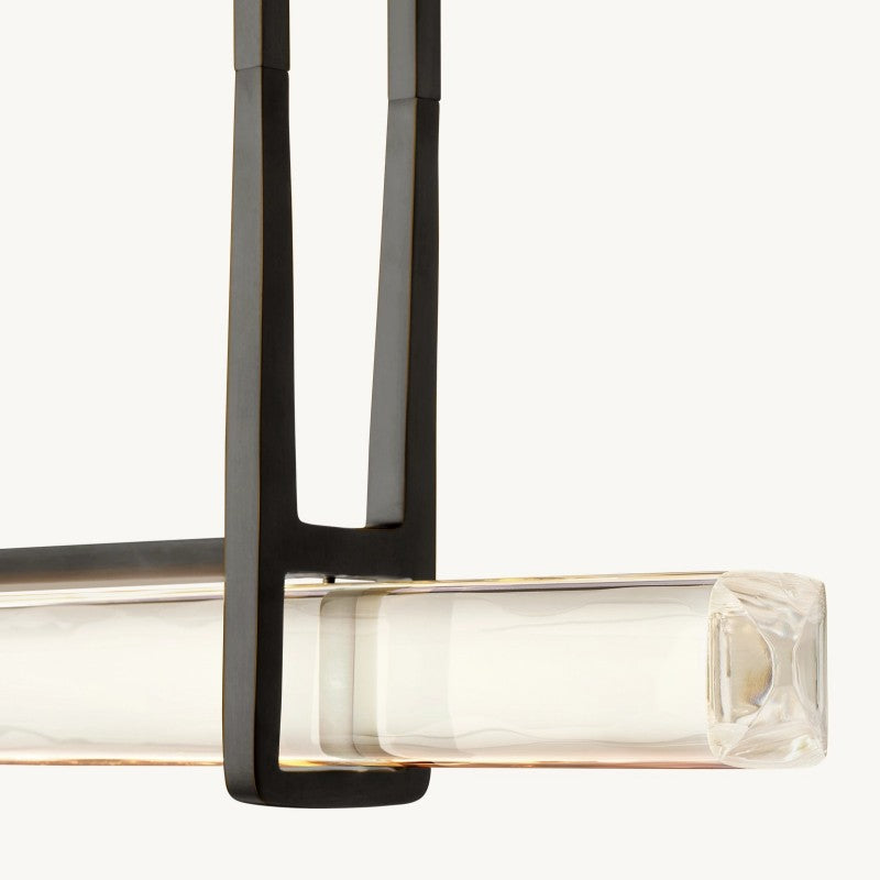 Audubon Crystal Single Bar Linear Chandelier 60"