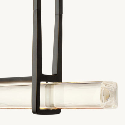 Audubon Crystal Single Bar Linear Chandelier 60"
