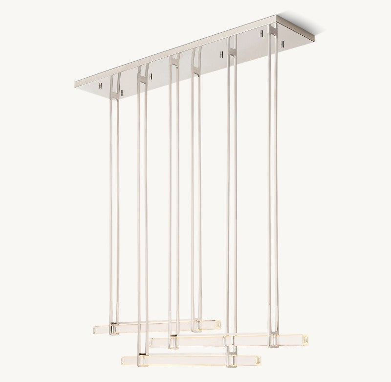 Audubon Crystal Triple Bar Linear Chandelier