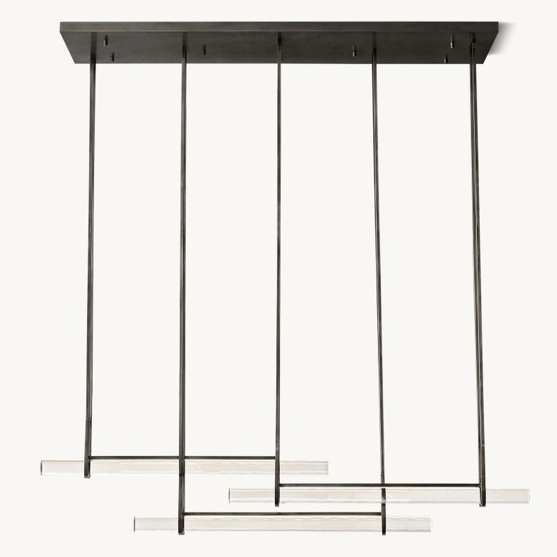 Audubon Crystal Triple Bar Linear Chandelier