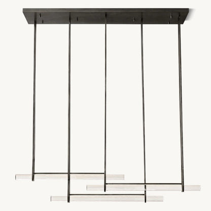 Audubon Crystal Triple Bar Linear Chandelier