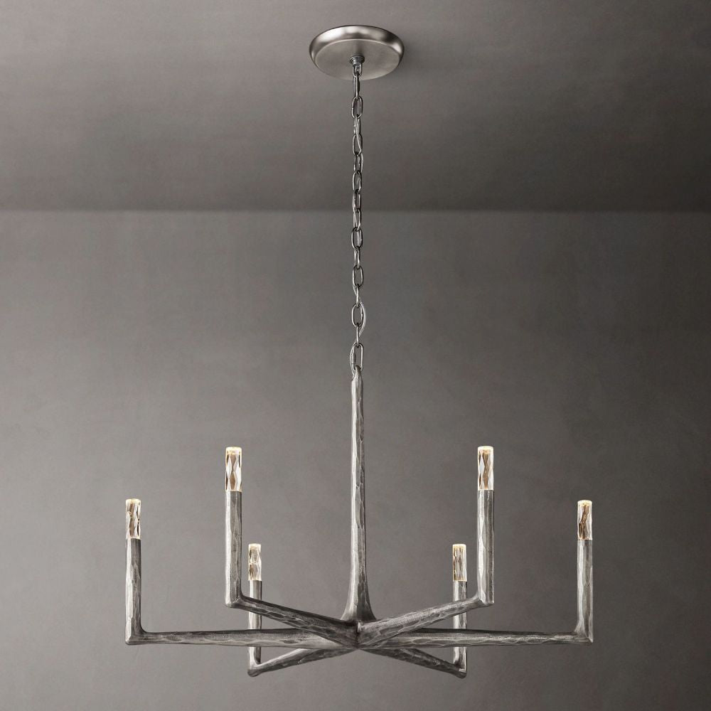 Thaddeus Forged Round Chandelier