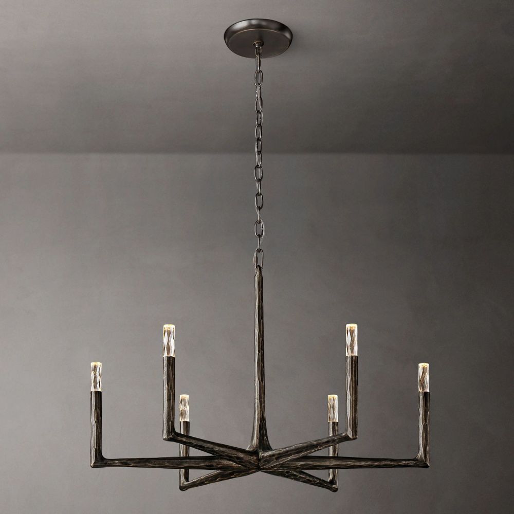 Thaddeus Forged Round Chandelier